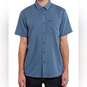Volcom Milton Short-Sleeve Shirt Button Up Collared Boys Size Medium (12-14)